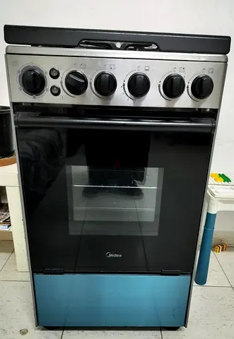 Midea 50x55cm Freestanding Cooker, Full Gas Cooking Range with 4 Burners