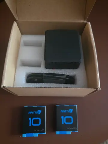 Camera Replacement Battery Charger with Two Batteries for GoPro Hero 10/9. Brandnew. AED 80 only!
