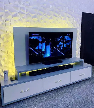Modern Entertainment System with LED Lighting
