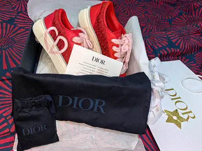 Authentic Dior Sneakers in Red - Size 40