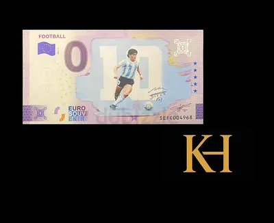 Zero Euro Diego Maradona Football Collectors Note