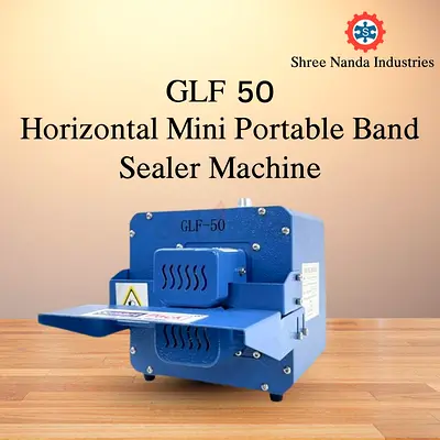 GLF 50 Table Top Horizontal Continuous Mini Portable Band Sealer Machine