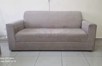 Discounted price- Comfortable Light Grey Sofa for Sale (3-seater+ 2-seater), light used..