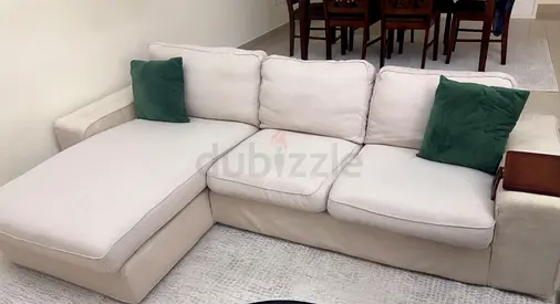 IKEA kivik 3-seats sofa with chaise-lounge with active warranty.