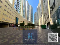 For annual rent: one bedroom and hall, 2 bathrooms, a balcony, and parking in pearl Tower.