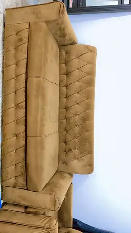Comfortable Brown Fabric Sofa for Sale