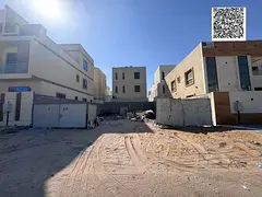 Land for sale in Ajman, Al Bahia area. Residential villas, permit for ground floor + two floors. Are