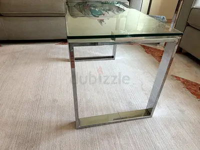 Glads tv  table , small glass table, side glass table