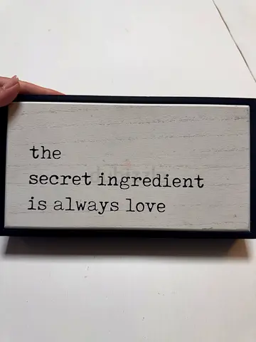 Charming Wooden Sign: The Secret Ingredient is Always Love
