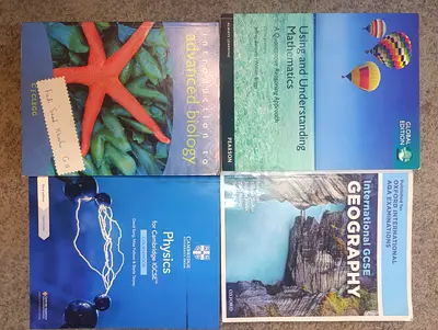 Collection of IGCSE Biology, Physics, Maths and Geography Textbooks