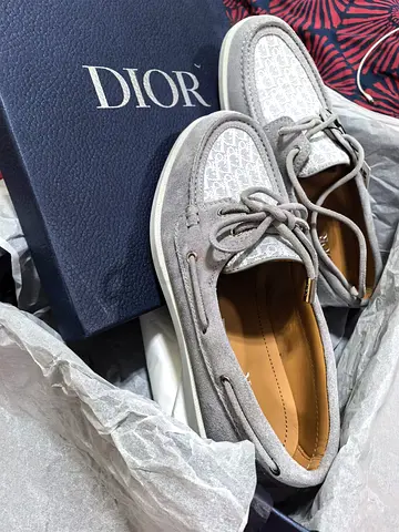 Authentic Dior Grey Slip-on Shoes - Brand New