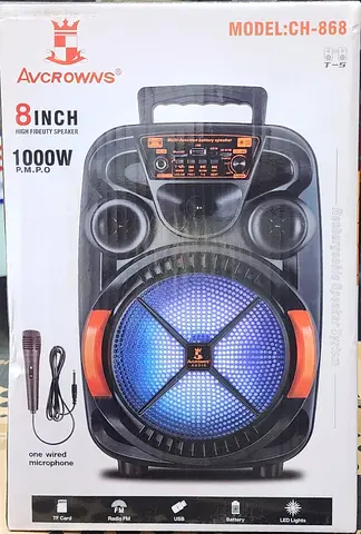8 Inch Rechargeable Speaker System - Brand New