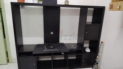 Modern Black Entertainment Center in Great Condition