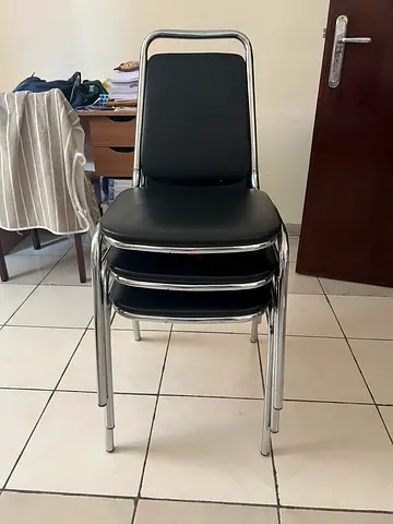 Set of 3 Stacking Chairs - Ideal for Space Saving