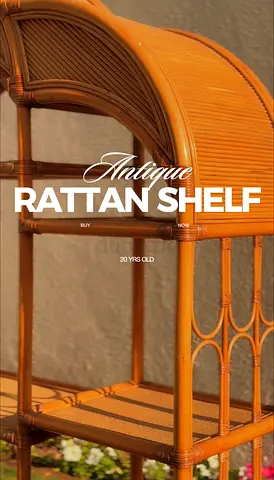 Antique Rattan Shelf