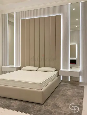 Modern Minimalist Bed Frame with LED Lights