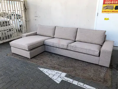 IKEA Kivik Lshape three seat sofa beige