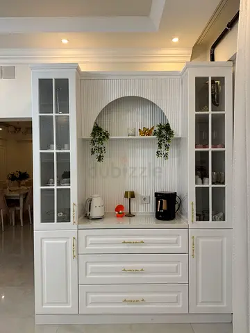 Elegant White Cabinet for Kitchen and Dining Room