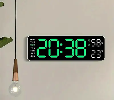 Stylish Wall Clock with Thermometer and Hygrometer