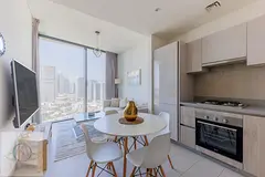 Cozy 1BR with Burj Khalifa View Sobha Waves, Hartland