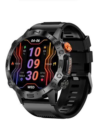 Spoky Dome Smartwatch - Advanced Health  Fitness Tracker For Men, AMOLED Display with Android IOS
