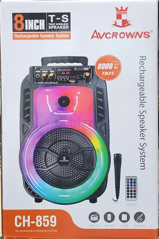 8 Inch Rechargeable Speaker System - Brand New
