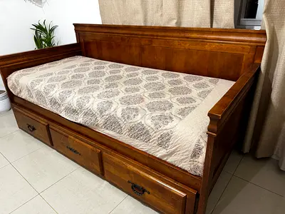 Pure Wooden Daybed with Big Storage