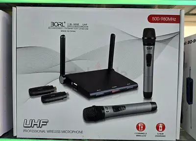 Borl 2 in 1 Professional wireless Microphone set (BL-500E) - Brand New