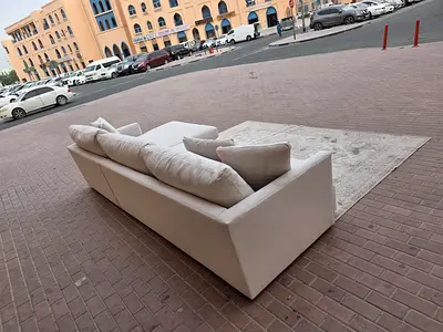 Amazing condition Premium Quality CrateBarrel L Shape Sofa Beige