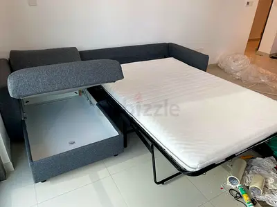 Ikea vimle L shape sofa bed with mattress