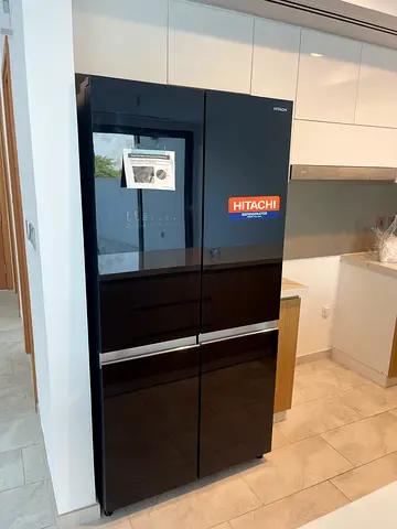 Hitachi French Door Refrigerator black super clean condition no scratches