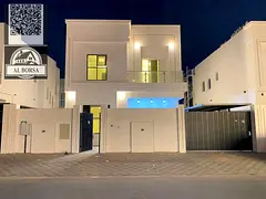 A very beautiful villa for rent in Ajman Al Zahya, 5 bedrooms, a majlis, a living room, and a maid&#