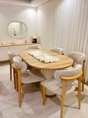 Elegant Dining Table Set with Comfortable Chairs