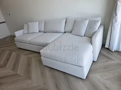Premium Quality CrateBarrel Lounge Deep feather filled Sofa Beige