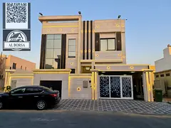 Villa for rent in Al Yasmin, ground floor, first floor and roof, 6 master bedrooms, living room, hal