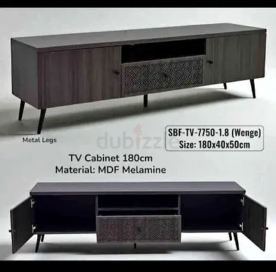 Modern MDF Melamine TV Cabinet with Storage