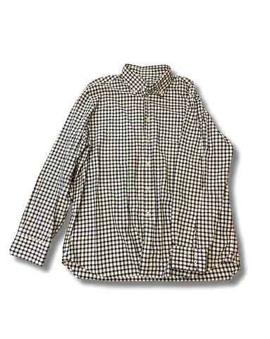 Mens Van Laack Black and White Checkered Shirt