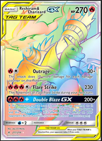 reshiram and charizard rainbow