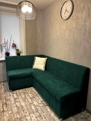 Stylish Green Velvet Corner Sofa for Sale
