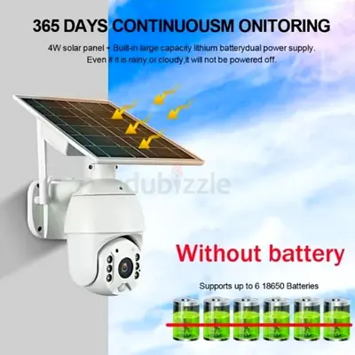 كاميرا مراقبة طاقة شمسية وشريحة بيانات
