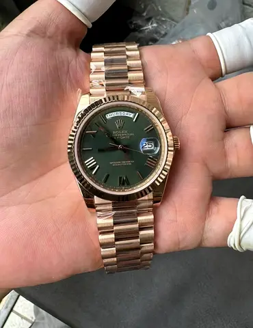 Rolex DayDate Olive Rose Gold 1:1