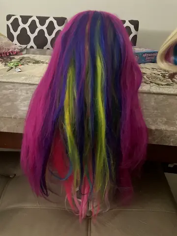 Colorful Rainbow Wig for Dress Up and Play