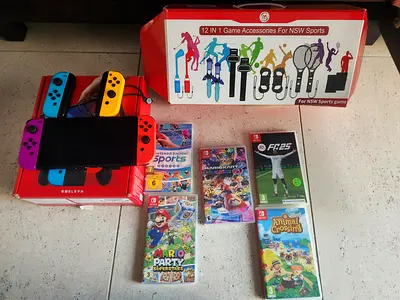 Complete Nintendo Switch Bundle - Games  Accessories Included!