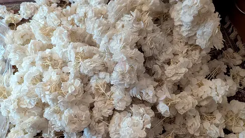 Beautiful Handmade White Floral Decorations hydrangea 350 peaces