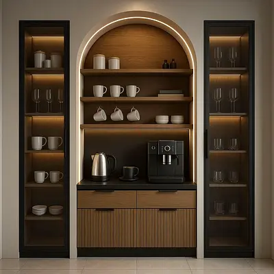 Elegant Modern Kitchen Display Unit