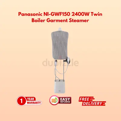 Panasonic NI-GWF150 2400W Twin Boiler Garment Steamer for Effortless Ironing