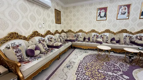 Elegant Majlis Set with Decorative Carpeting