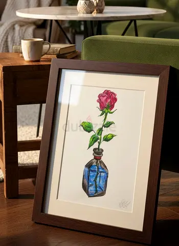Handmade Rose Portrait For Sale