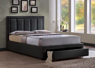 Elegant Queen Size Bed with Storage