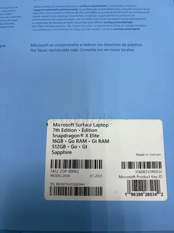 Microsoft Surface laptop